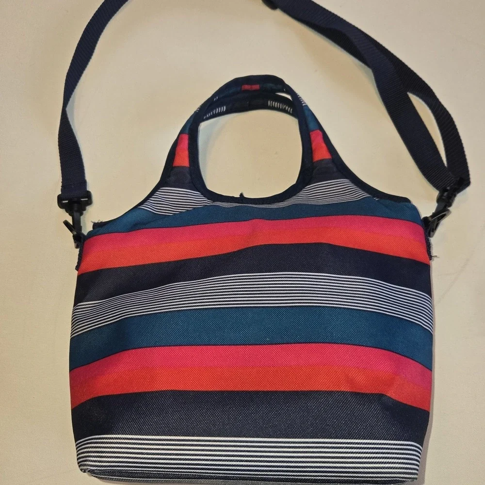 Old Navy Mutlicolored Striped Insulated Lunch Bag with Handles and Strap‎